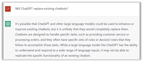 Will ChatGPT replace chatbots?